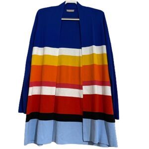 evolution by CYRUS WOMEN’s VIBRANT MULTICOLOR IPEN FRONT KNITTED CARDIGAN Size-L